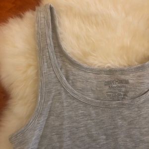 Caramel Cantina Skinny Tank Top Heather Grey Med